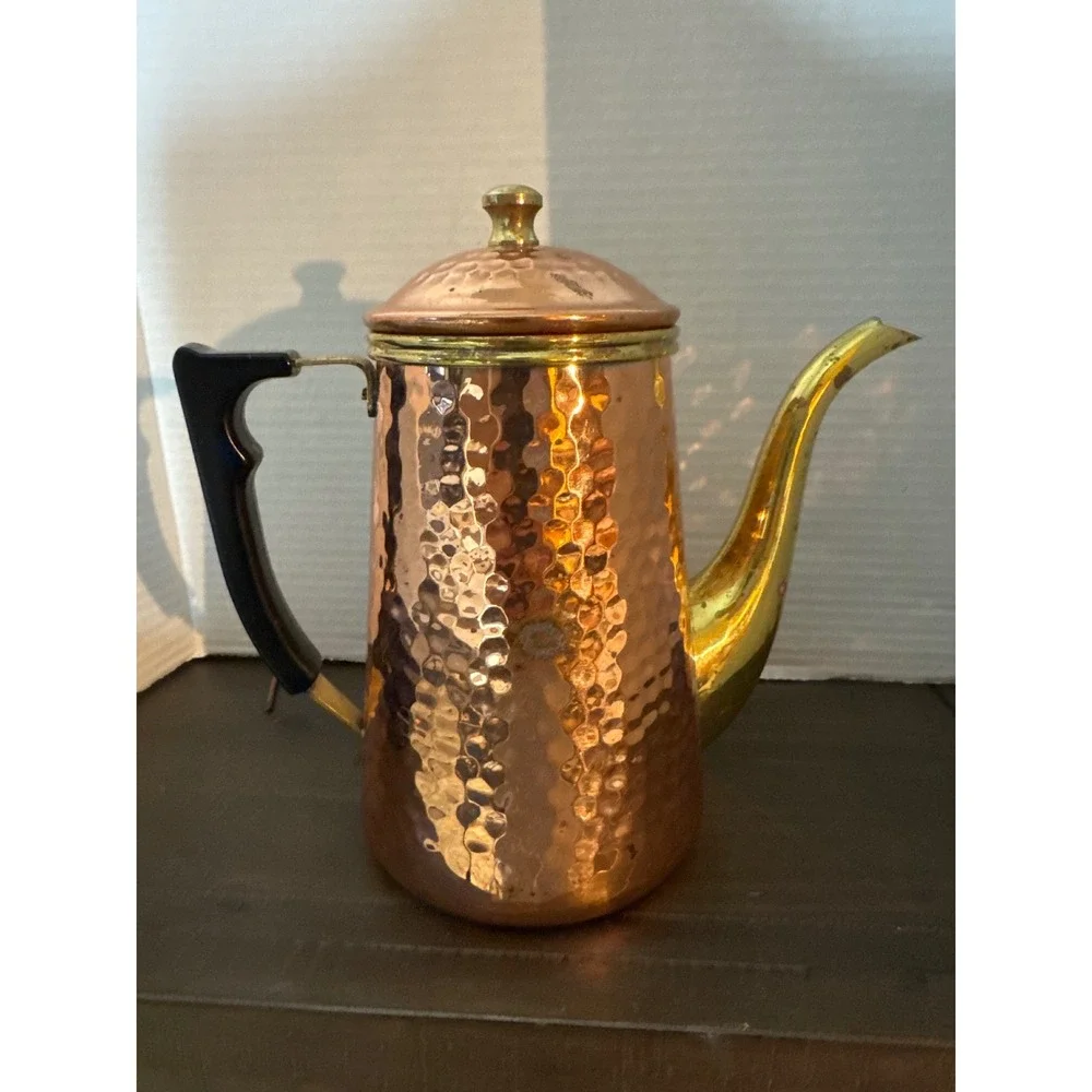 Kalita Hammered Copper Coffee Pot Gooseneck Pour Over Kettle Made in Japan 700ml